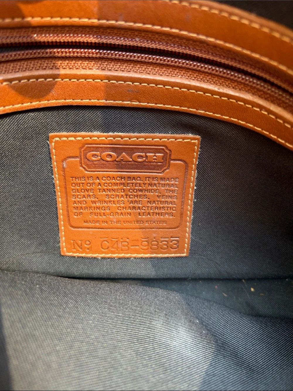 Coach Vintage Brown Leather model 9833 International Clutch